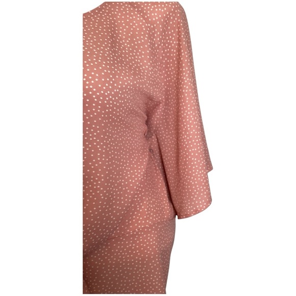 Elegant Pink Tie-Front Blouse, Size 3X - Picture 5 of 11